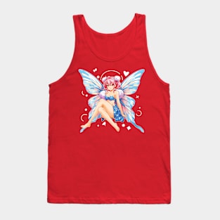 Moth Girl anime, cute giant monster kawaii anime tee Tank Top